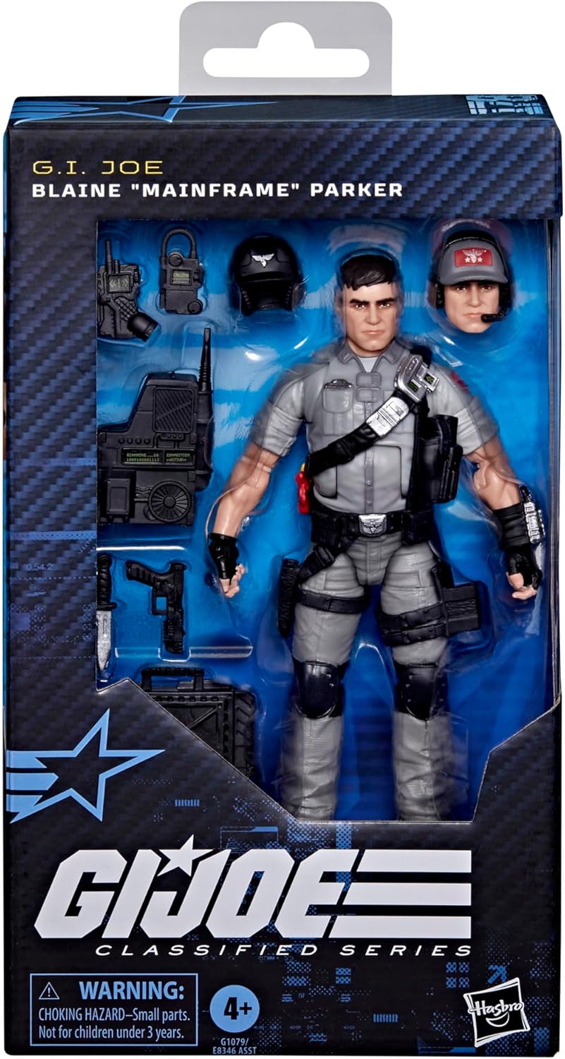 G.I. Joe Classified Series #178, Blaine “Mainframe” Parker, Collectible 6-Inch Action Figure with 9 Accessories
