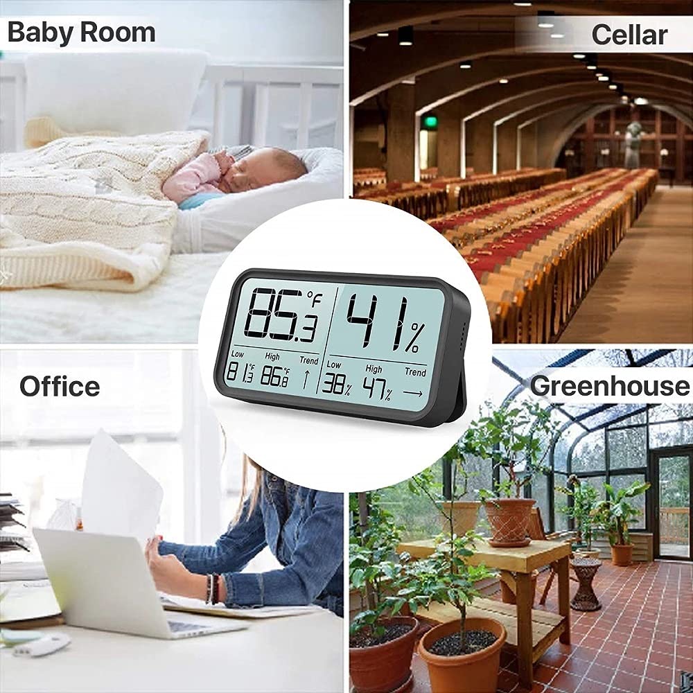 LCD Digital Temperature Humidity Meter Home Indoor Electronic Hygrometer Thermometer Sensor Gauge Weather Station