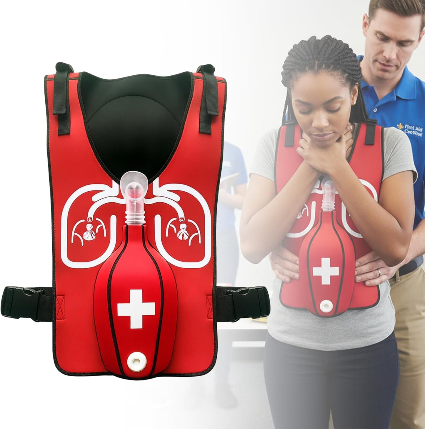 Upgraded Heimlich Practice Training Vest - Anti-Choking Obstruction Model for First Aid Teaching, Nursing and Student Education Accessories (Adults)