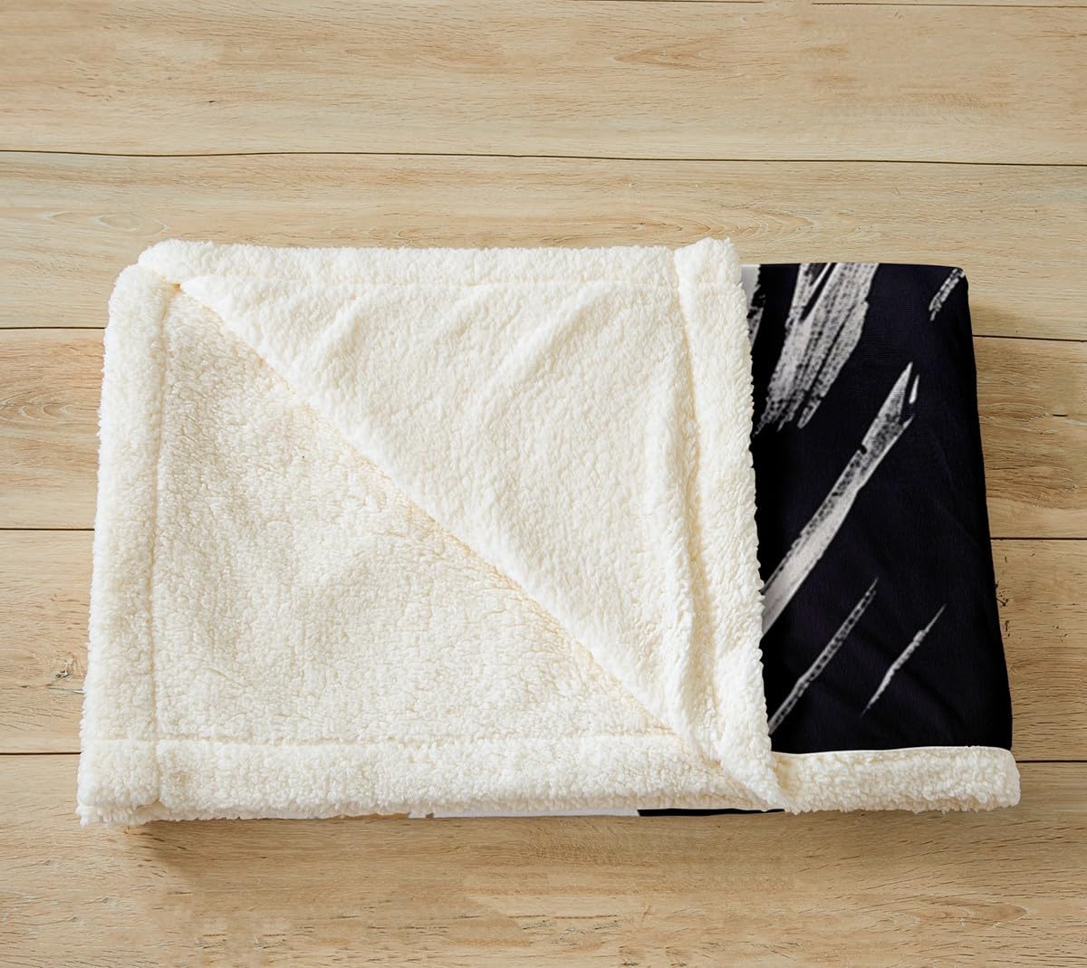 Feelyou Black Gold Abstract Art Line Fleece Throw Blanket Modern Geometric Sherpa Blanket Xmas Minimalist Ink Line Soft Fuzzy Blanket for Sofa Bed Couch 60"x80"