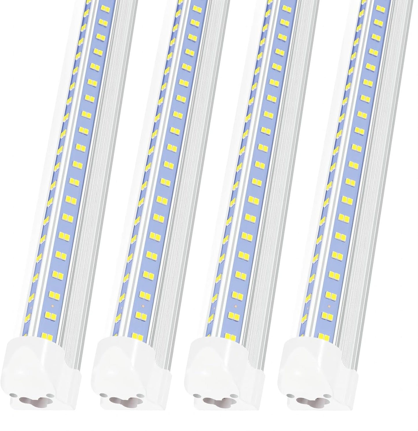 Led Shop Lights,Led Shop Lights 4FT 50W 6500K 7000LM Clear White,Shop Light 4FT 110V Linkable Integrated V-Shape for Shop Garage,Warehouse,Workbench and Workshop Commercial Bay Lighting(4-Pack)
