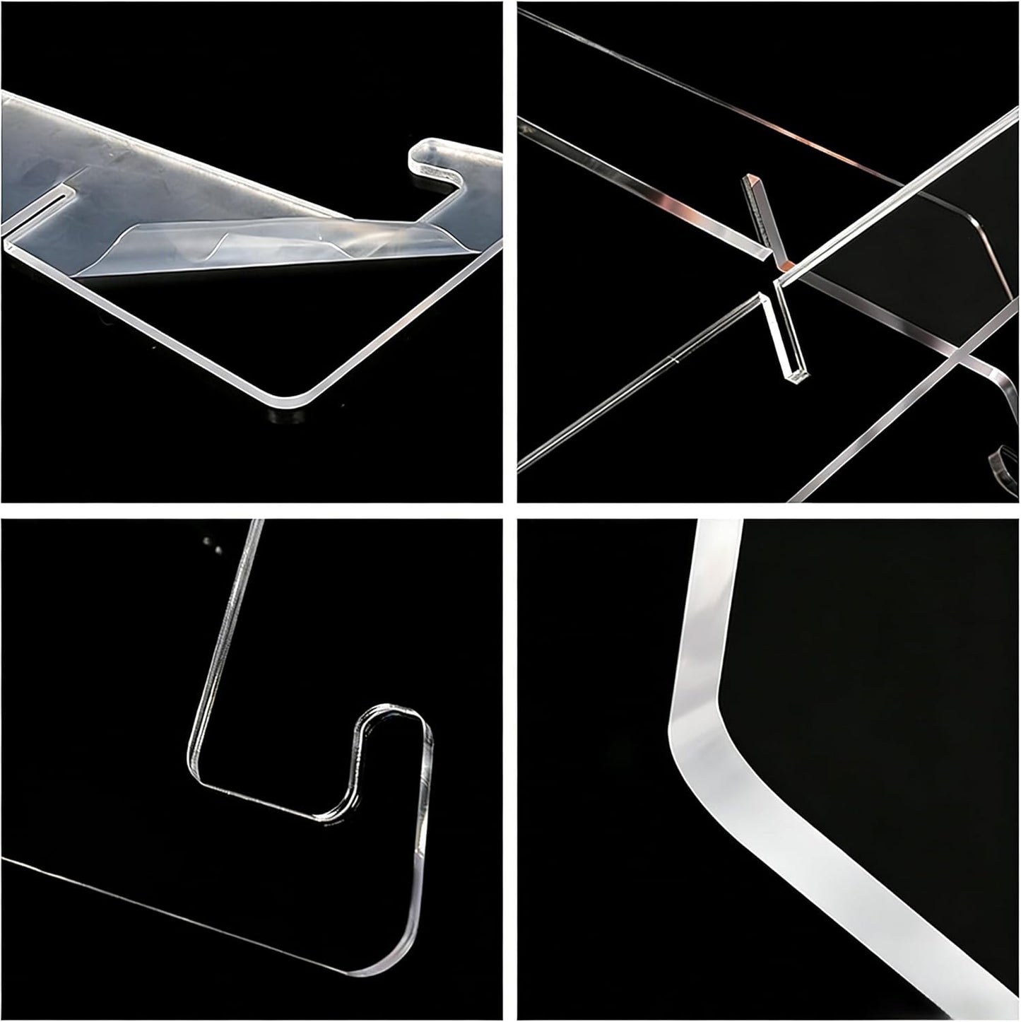 Acrylic Book Display Stand Risers Holder Decoration Vinyl Record Picture Photo Frame Plate Artwork Recipe Magazine Cookbook Clear Thickened Easel 7.8*5.1*6.3