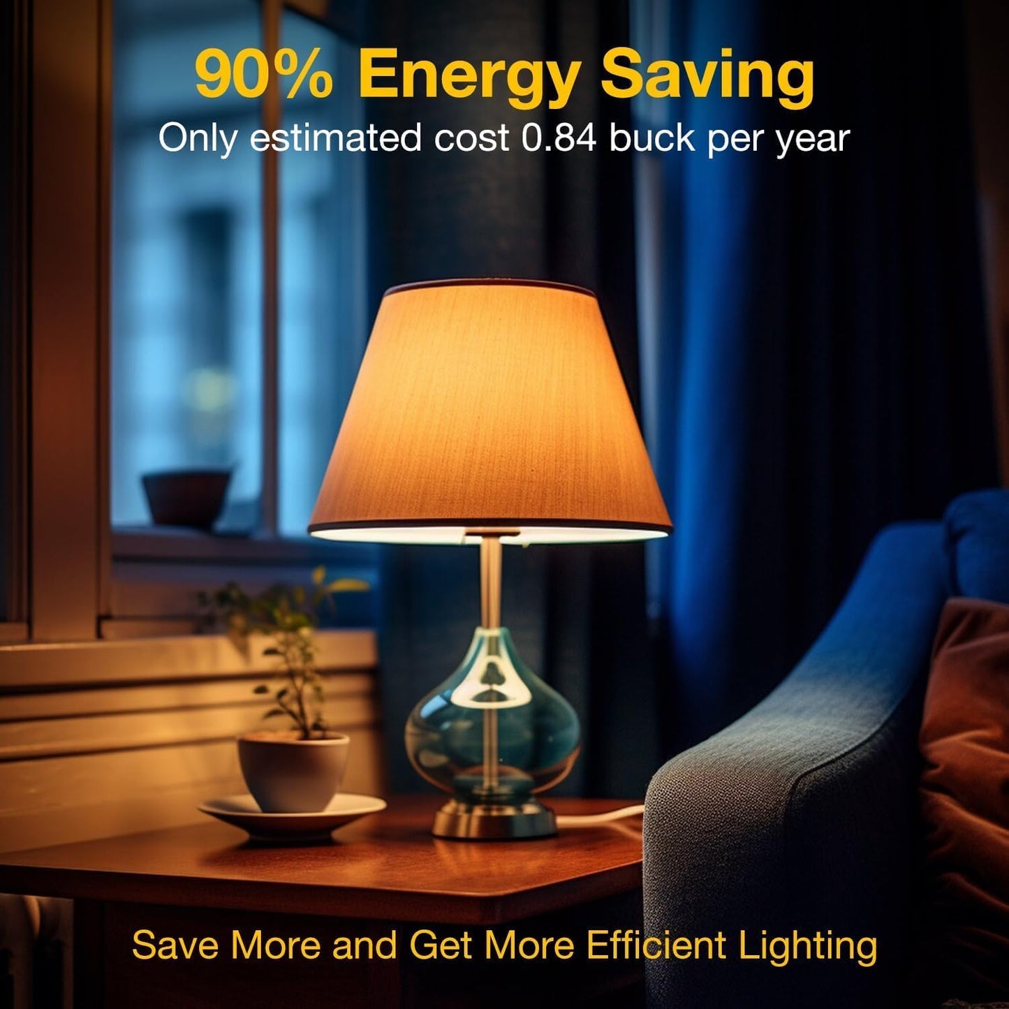 dalattin 24 Pack A19 Vintage LED Edison Bulbs, Dimmable, 60W Equivalent, High Brightness 2700K Soft White, 8W E26 Standard Base, 800 Lumens, CRI80+, Clear Glass Filament Bulb for Home