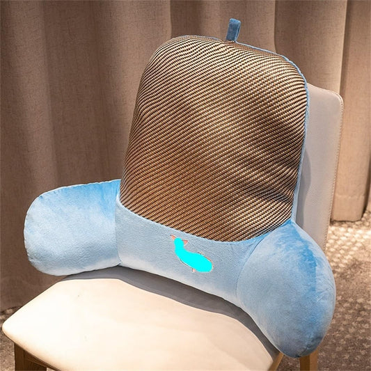 Mat Lumbar Cushion Pillow Office Sedentary Seat(D,50x40cm)