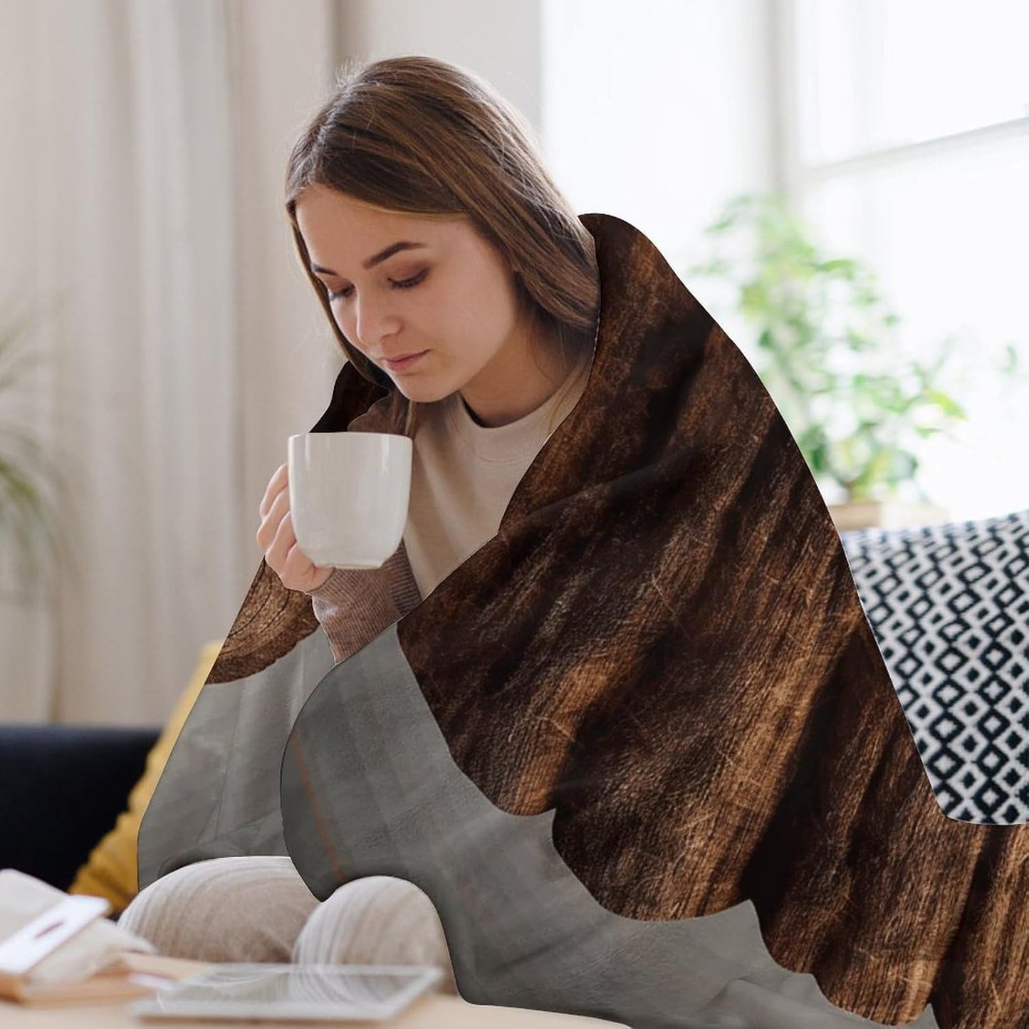 Stump of Oak Tree Blanket Super Soft Lightweight Throw Blanket Cute Cozy Warm Bed Blanket Decorative Fuzzy Blanket All-Season Home Decor Gift for Sofa Couch Living Room 60"*80"（150 * 200cm）