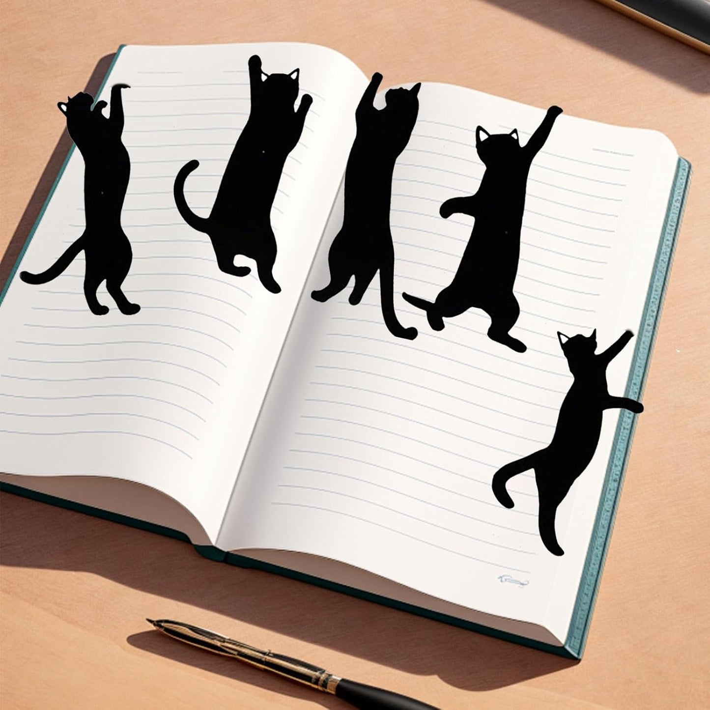 Set of 5 Artistic Feline Page Holders Rustproof Metal Craft Practical Reading Accessories Iron Bookmarks Collection Set Metal Bookmarks Page Holders