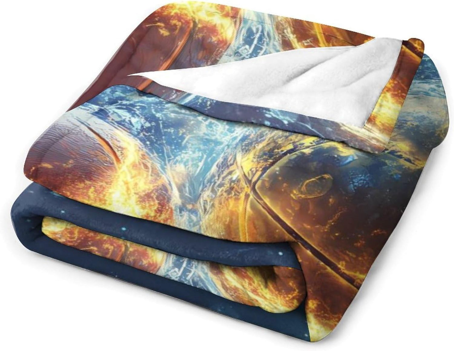Basketball Thunder Throw Blanket for Couch Bed Plush Cozy Fuzzy Flannel Blanket for All Season 40"x60"