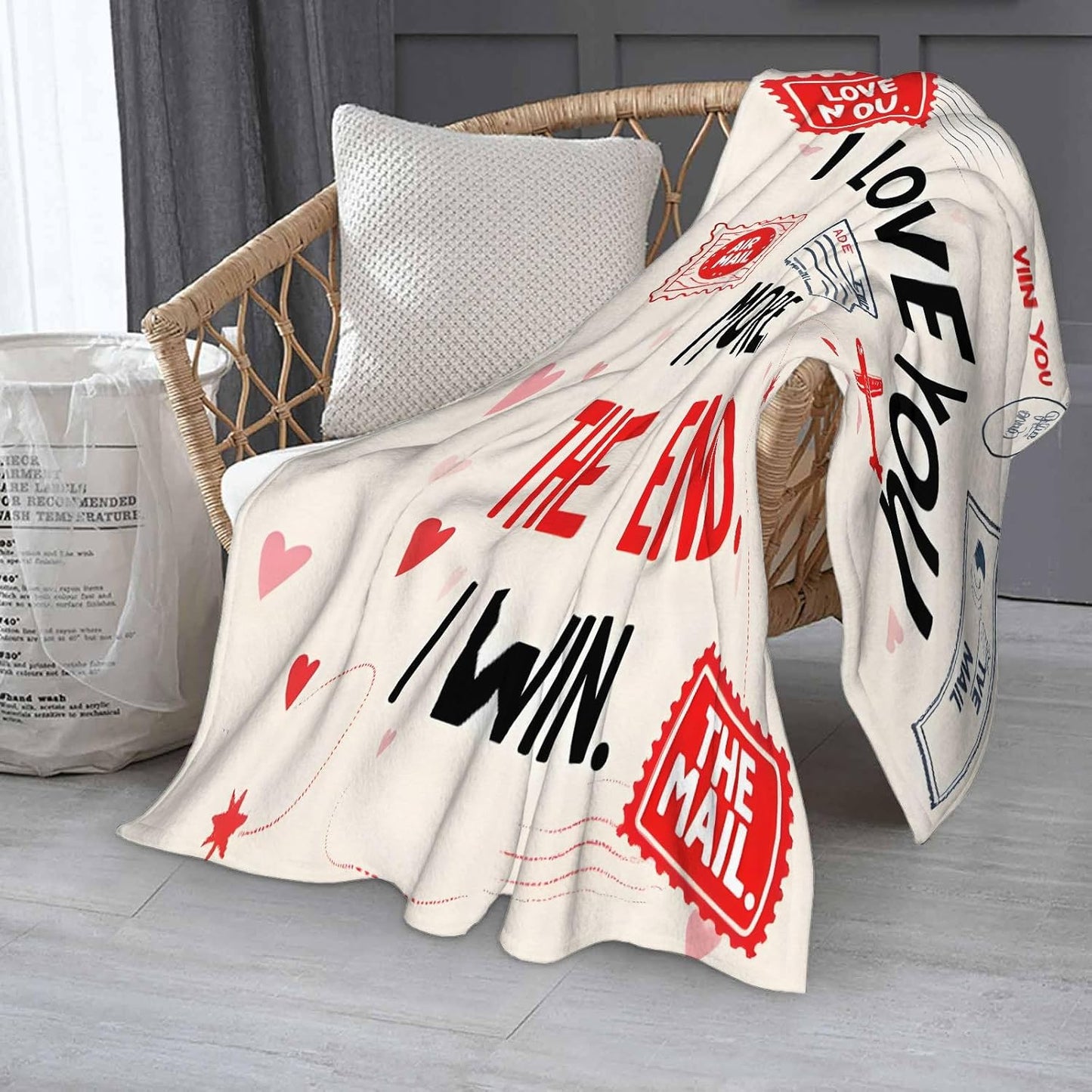 I Love You More The Endd I Wins Blanket – Romantic Throw Blanket for Couples, Anniversary Birthday Valentine’s Day Gift for Wife Husband Girlfriend Boyfriend