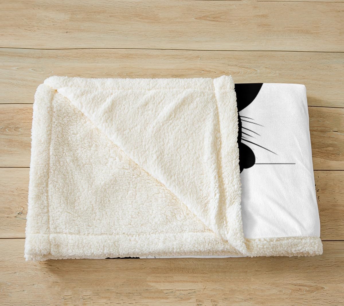 Feelyou Black Cat Cute Kawaii Kitten Fleece Throw Blanket Plush Cozy Animal Sherpa Blanket 40x50 Inches