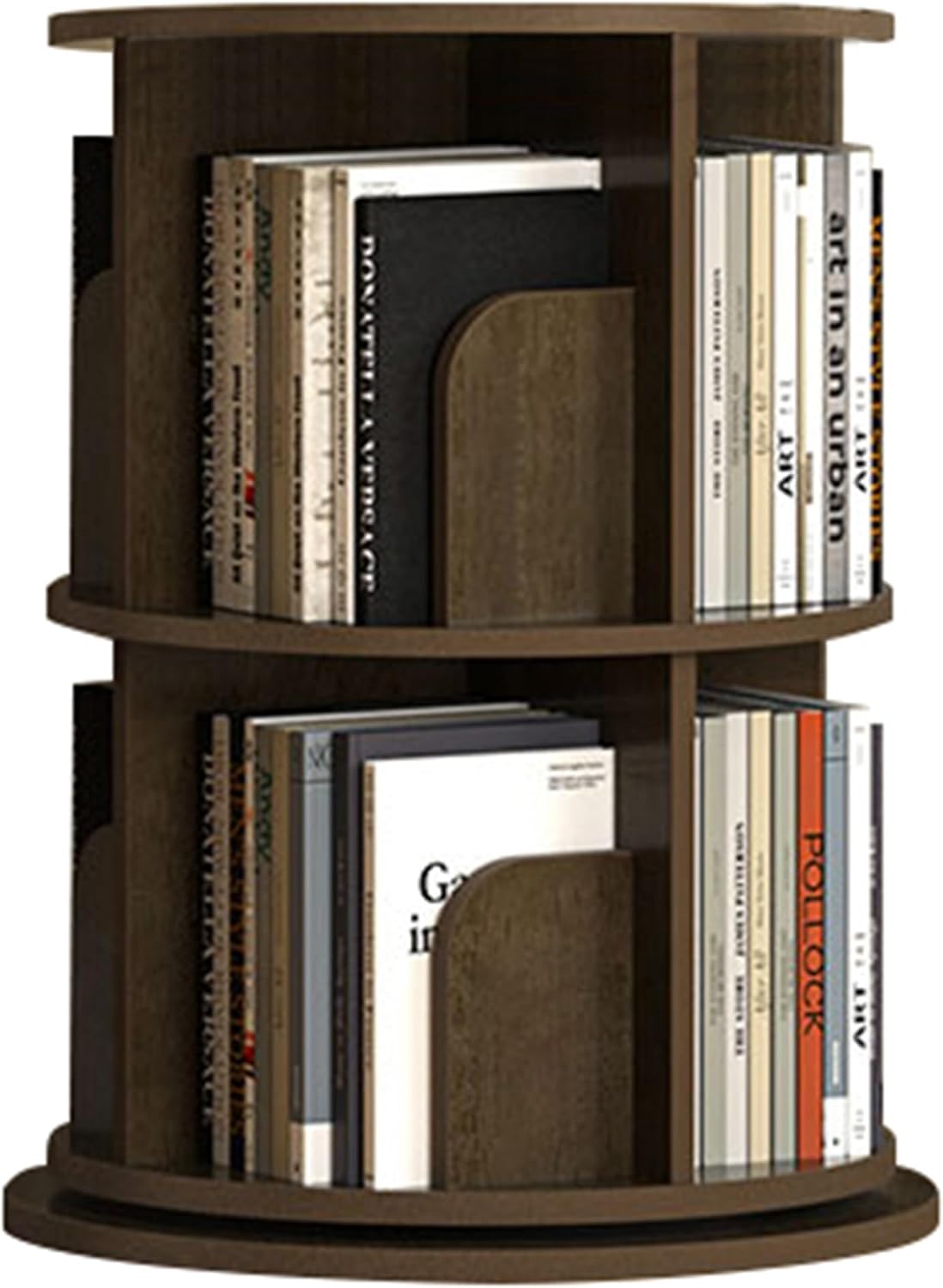 Mobile Storage Rack Freestanding Display Rack Tool Pegboard Garage,360 Rotating Corner Bookshelf Space Saving Floor Standing Bookcase with Storage Rack for Bedroom or Living Room Small and N