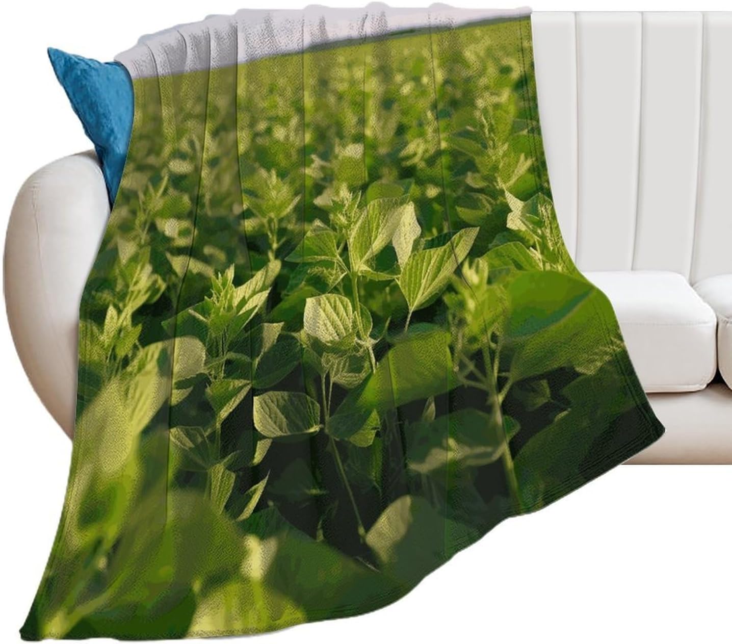 Soybean Field Blanket Super Soft Lightweight Throw Blanket Cute Cozy Warm Bed Blanket Decorative Fuzzy Blanket All-Season Home Decor Gift for Sofa Couch Living Room 60"*80"（150 * 200cm）