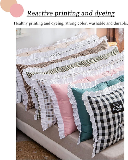 Positioning Support Reading Backrest,Large Wedge Bolster Upholstered Cushion Headboard Pillow,for Day Bed Bunk Bed Removable Cover (Color : A, Size : 951548CM)