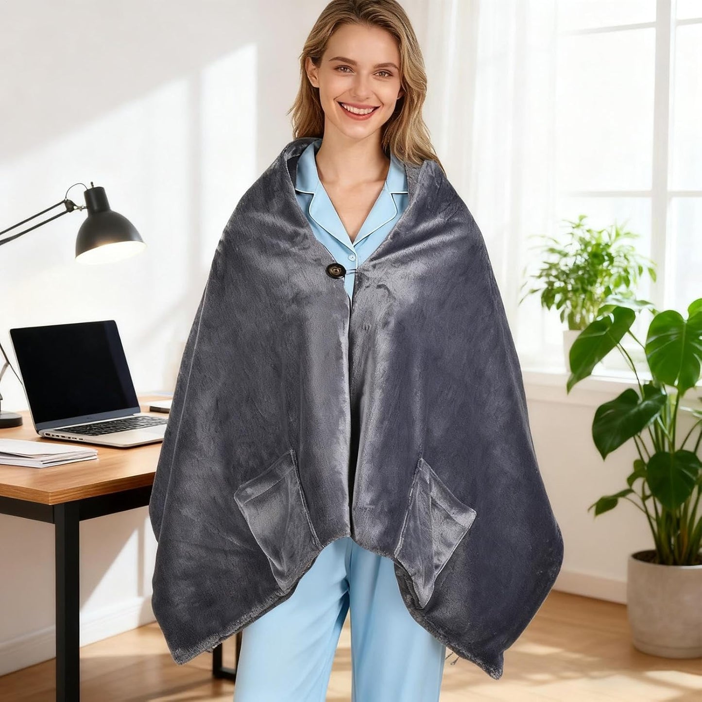 Electric Heating Shawl - Electric Heated Shawl Wrap for Women | 3 Temperature Settings Overheat Protection Beddings for Cold Weather Travel Reading Sleeping Camping