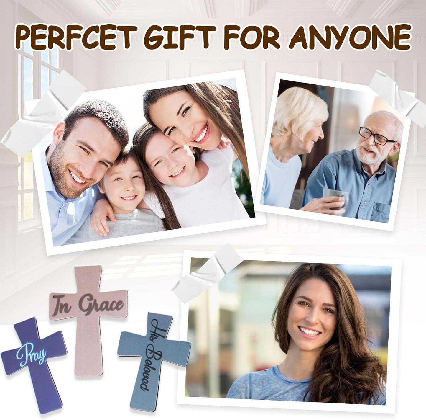 48 Pieces Magnetic Christian Religious Cross Bookmark Bible Verses Book Marks Magnet Inspirational Scripture Book Markers Page Clips Gifts for Women Student School Reading Party Favor,12 Styles
