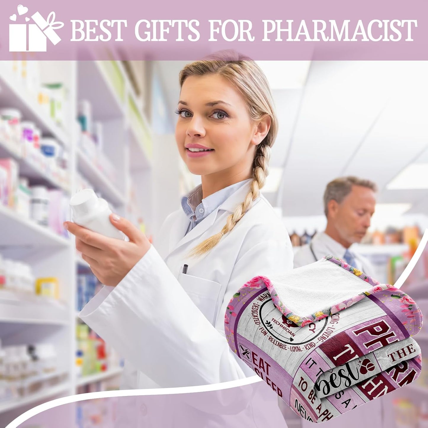 Pharmacy Technician Gifts,Pharmacy Tech Gifts,Pharmacy Technician Day Gifts,Pharmacy Technician Appreciation for Women Coworkers,Best Pharmacy Technician Ever,Throw Blanket 60"x50"