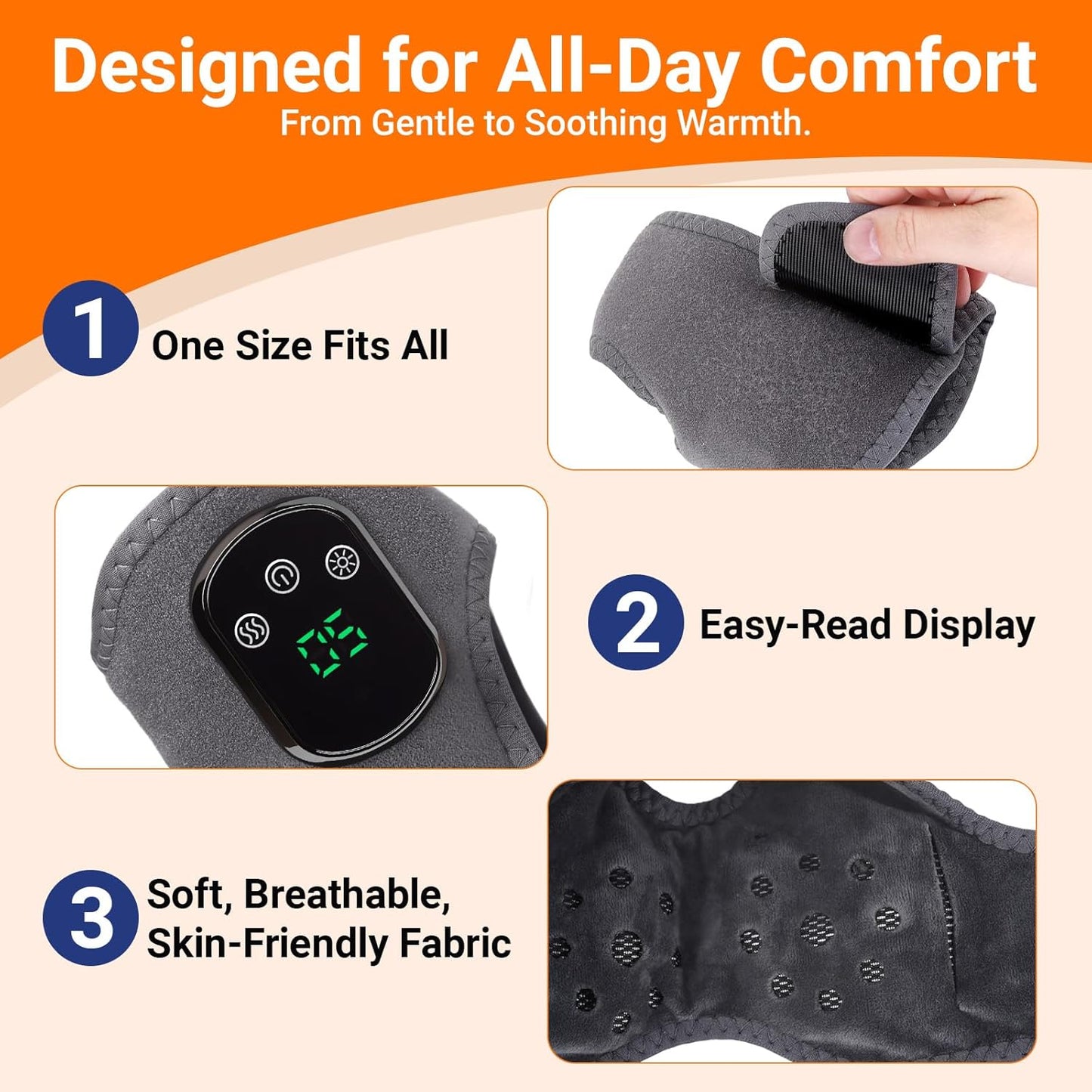 Foot Renew Triple Method Massager - Cordless Heated Foot Massager with 5 Heat & 3 Vibration for Pain Relief & Relaxation, Portable for Home, Office, Travel - Ideal Gift