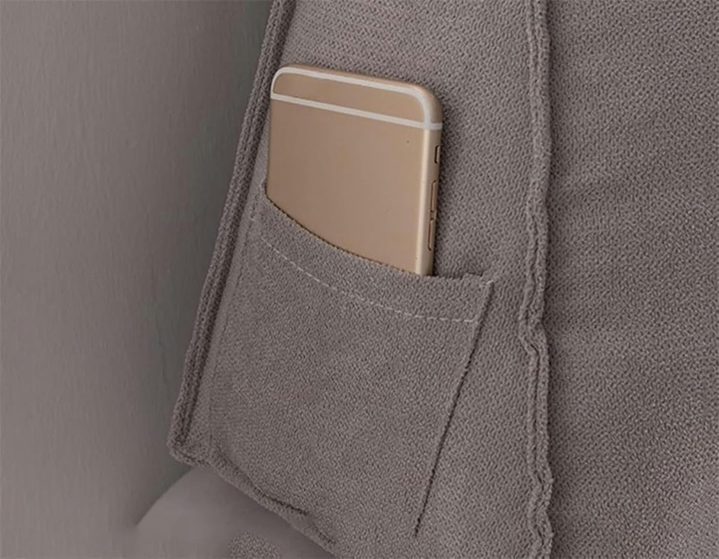 Wedge Headboard Pillow + Bed Wedge Pillow for Resting and Reading, Super Soft Triangular Headboard, Long Rest Reading Pillow Sit Back on Bed Positioning Support, 100cm/39.3inch, Black Gray