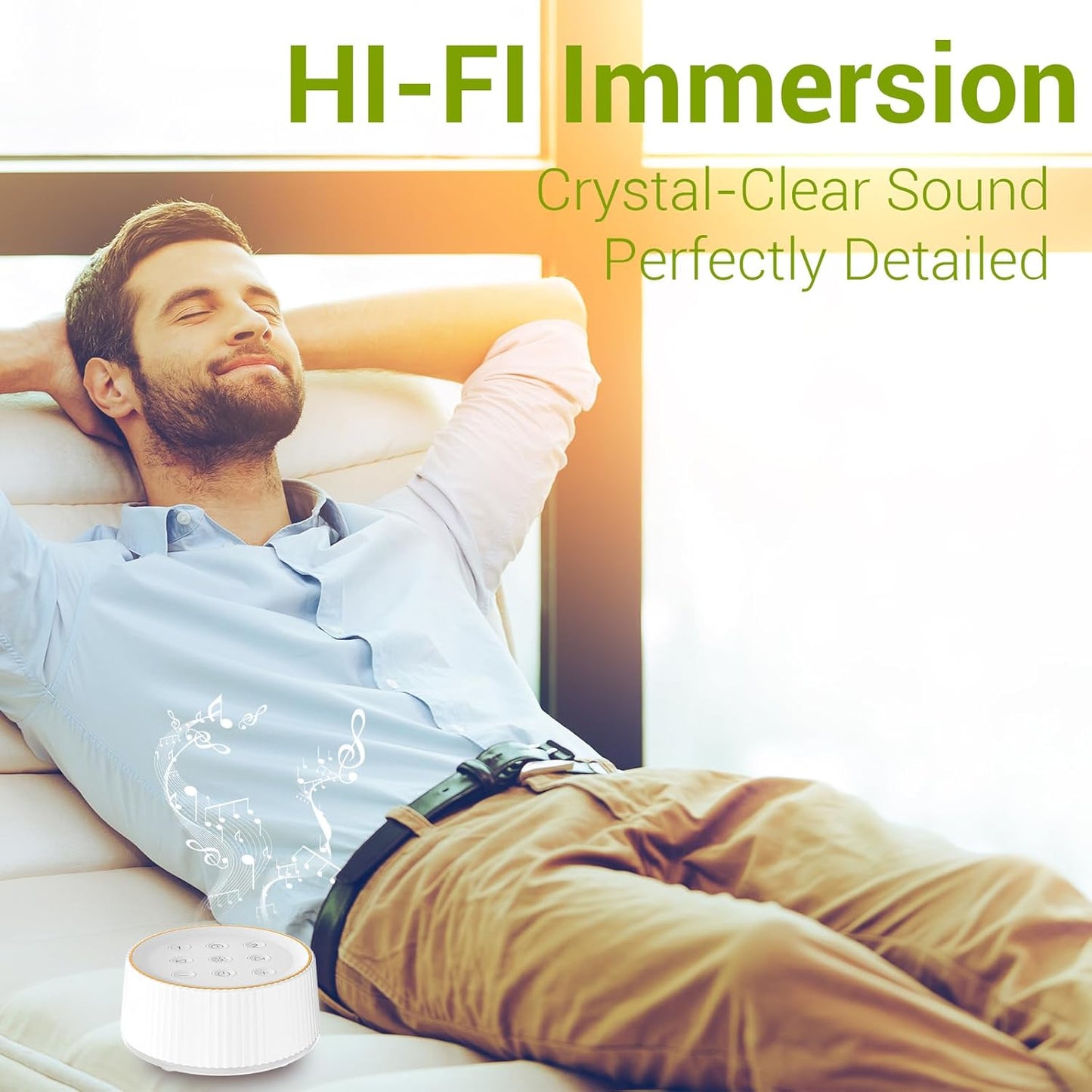 BGOVERSS White Noise Machine, 26 Hi-Fi Soothing Sounds & 10 Colors Night Light Sound Machine for Sleeping Adults, Baby & Kids, Portable Sleep Machine with 6 Timers, Noise Canceling for Home Office