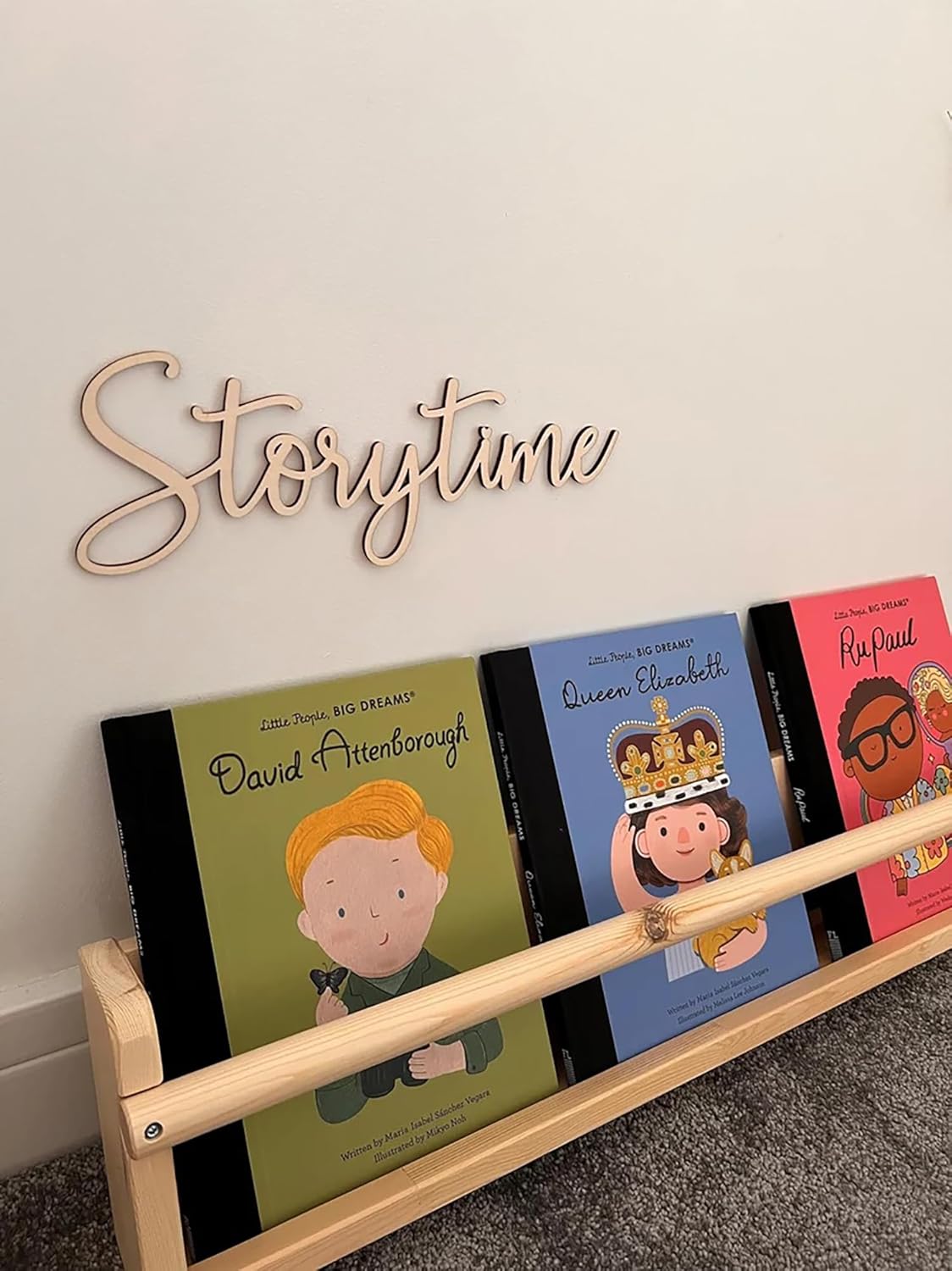 Storytime Sign,Wooden Reading Corner Sign,Nursery Decor for Children's Bedroom - Gift for Baby - Home Decor