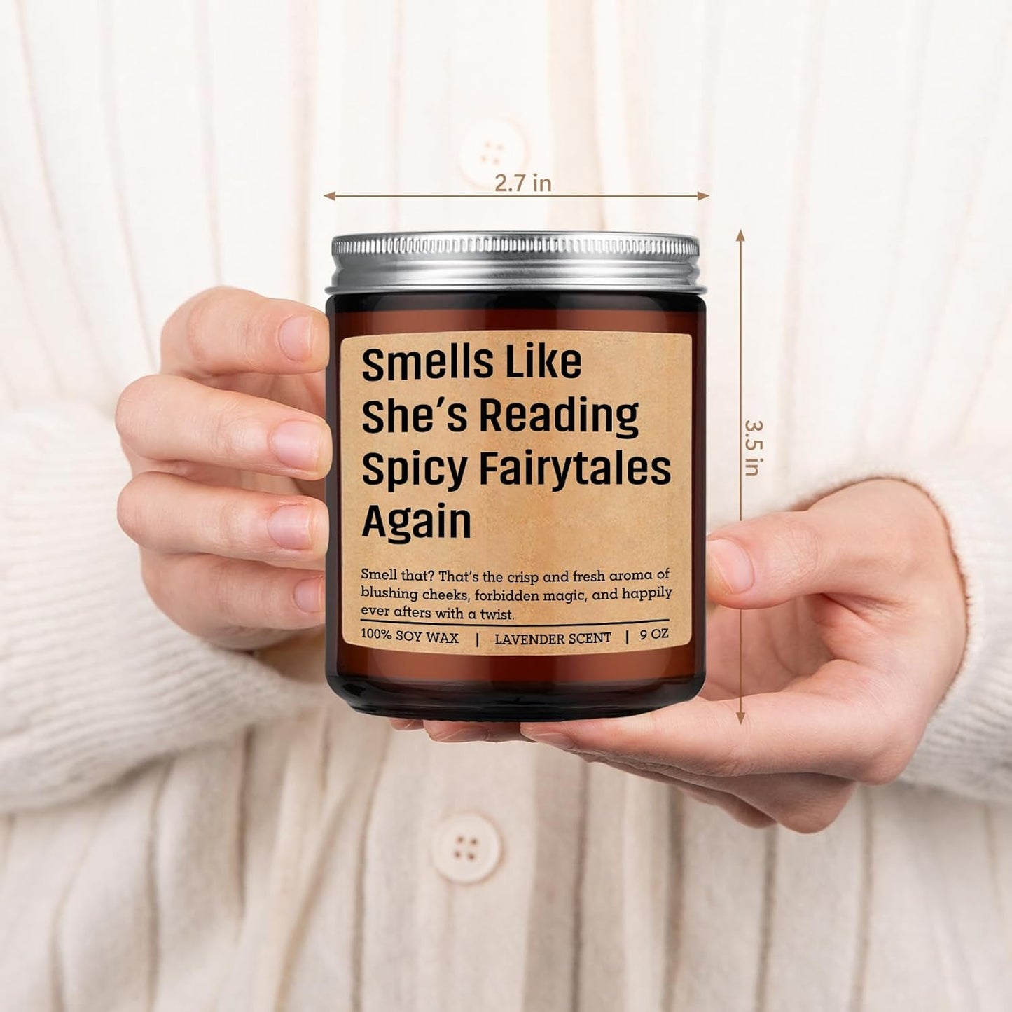LEADO Scented Candle, Spicy Book Lover Gifts for Women - Funny Gifts for Fantasy & Romantasy Book Lovers, Dark Romance Reader - Bookish Mothers Day, Birthday, Reading Decor for Friend, Girl, Sister