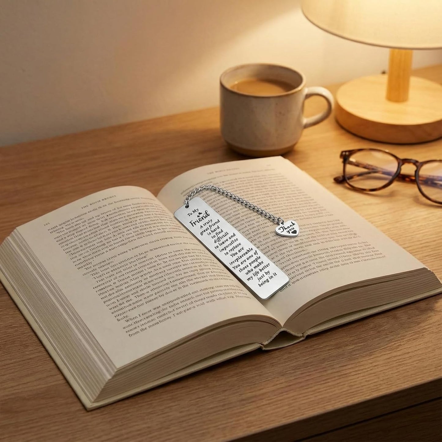 Metal Bookmark, Engraved Long Distance Friendship Gift for Book Lovers, Sentimental Birthday Present for Best Friend, Thoughtful Reading Gift for Women Men Christmas Graduation