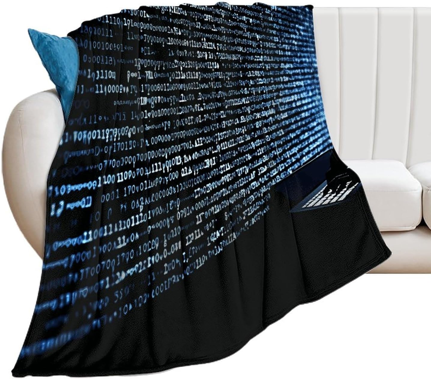 Programmer Programming Code Throw Blanket for Couch Super Soft Warm Lightweight Throw Blankets Cozy Flannel Bed Blanket Cute Decorative Blankets for All Seasons Home Decor Gift 60"*80"（150 * 200cm）