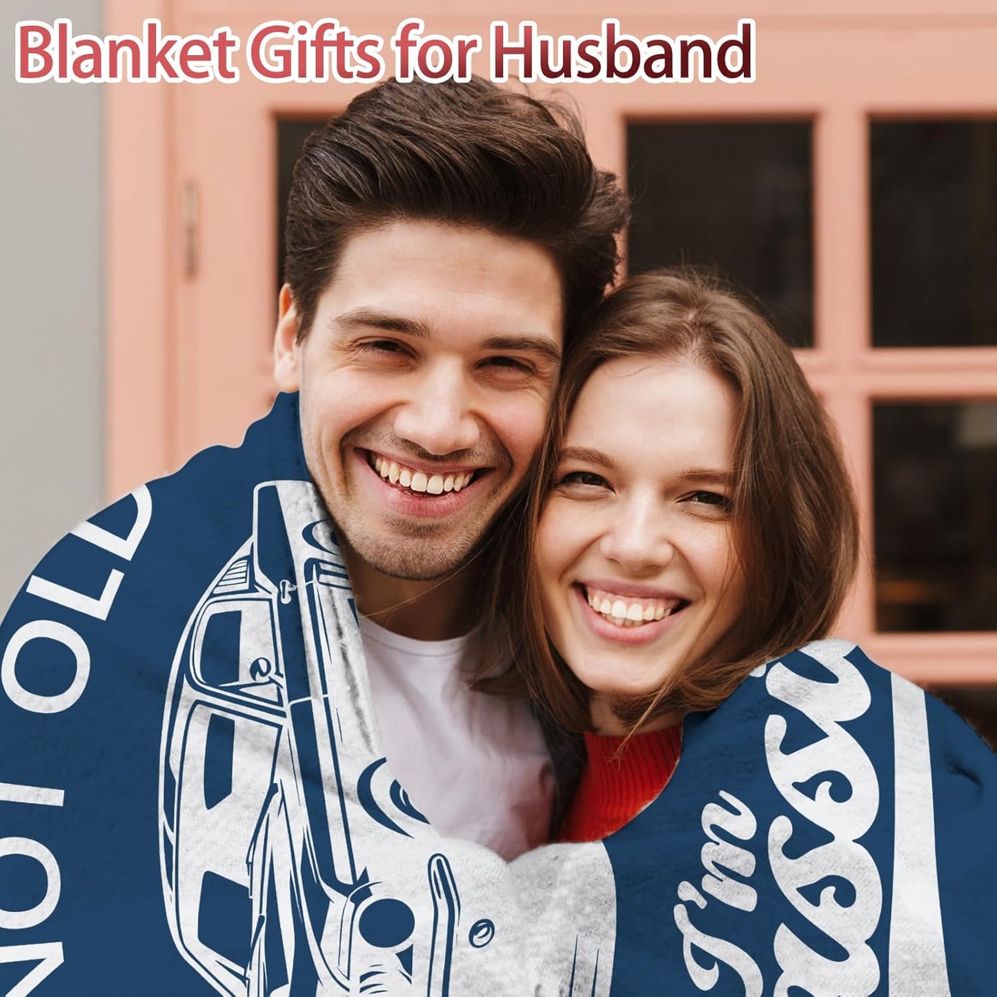 Birthday Gifts for Men, Fathers Day Funny Gifts for Dad from Daughter Son Wife, Birthday Gift for Dad Husband Papa Grandpa, Soft Throws Blanket for Travel Couch Bed Camping Napping, 80"x60",Blue