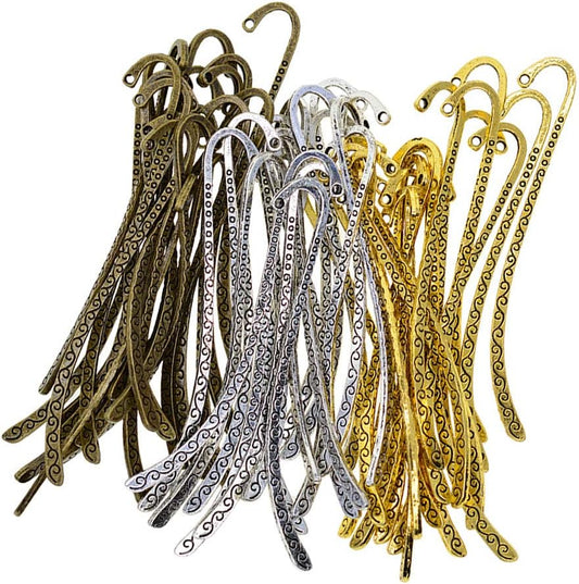 60pcs Retro Metal Bookmark Beading Vintage Bookmark Student Gifts