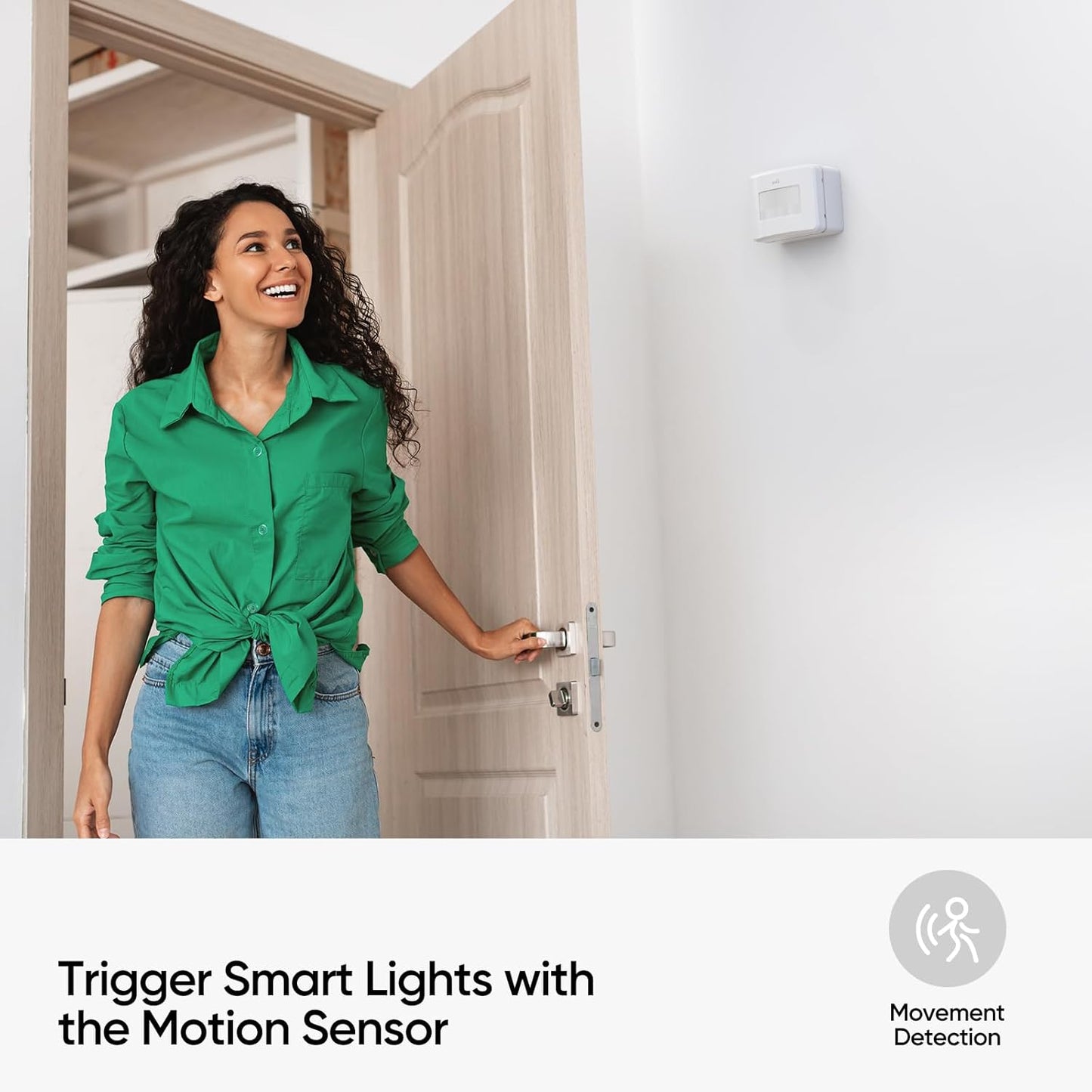 Onvis Smart Motion Sensor, Wireless Hygrometer, Thermometer, Works with Apple HomeKit, Smart Home Automation, PIR Motion Detector-Thread ((iOS 17.4 and Above is Required)