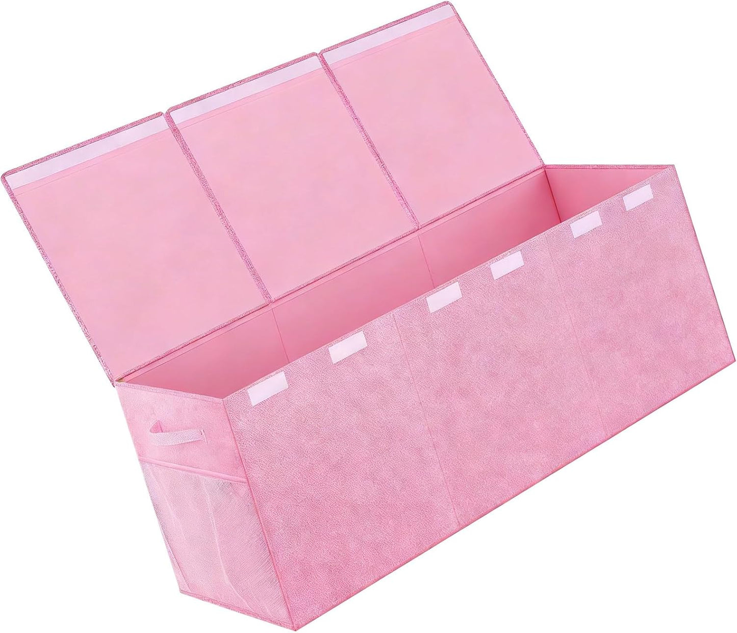 High Capacity Folding Storage Game Items Books and Clothes Using Soft Linen Fabric Holder Case 145L Load Storage Bin