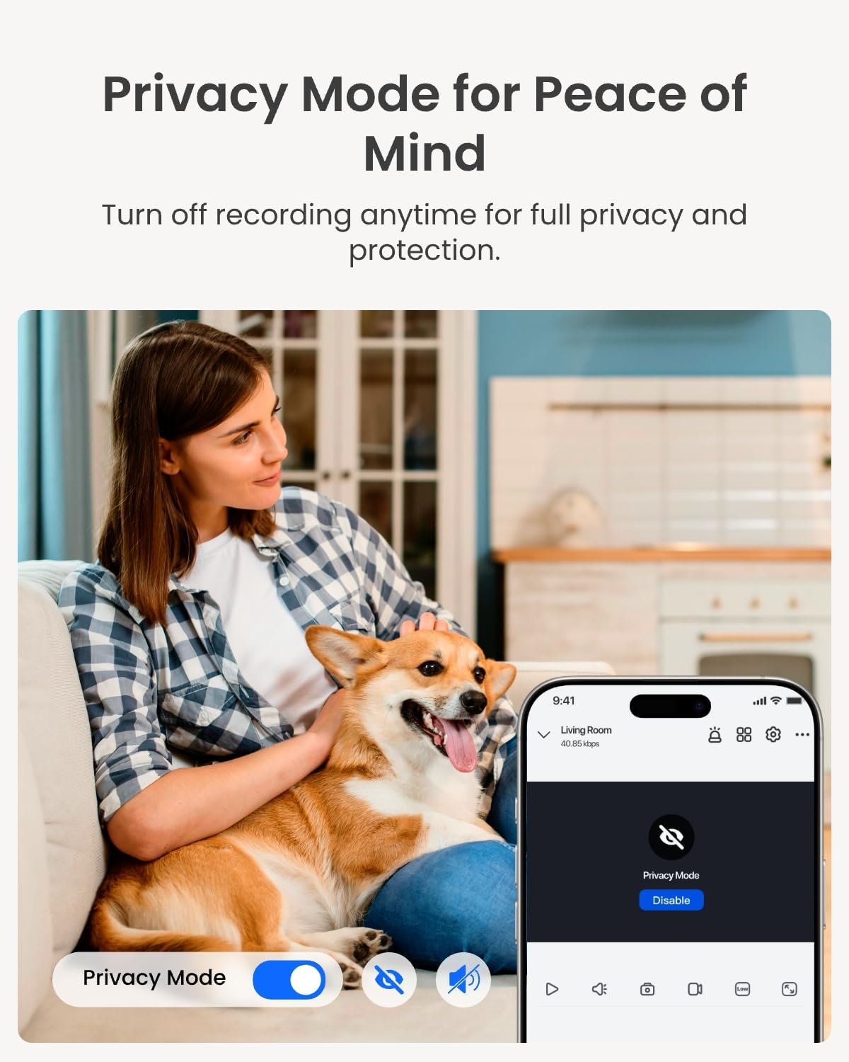 REOLINK 4MP 2K Indoor Camera E1, Plug-in Wireless WiFi 6 Security Camera, 360 Degree Pet Camera with Phone app, Baby Monitor with Person/Pet/Cry Detection, Night Vision, 2-Way Talk, Local Storage