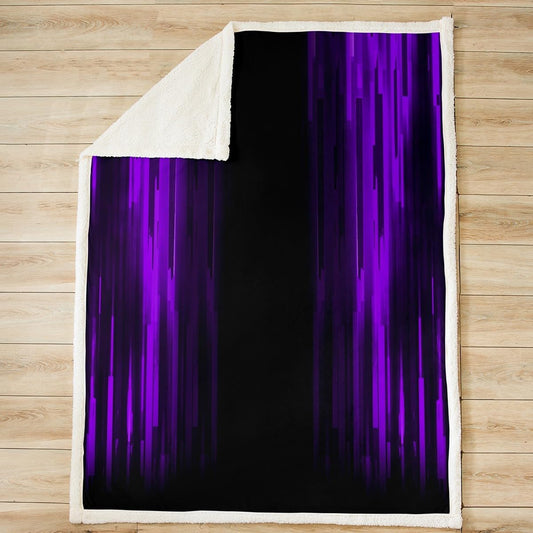 Purple Ombre Sherpa Blanket Kids Ombre Fleece Throw Blanket Abstract Art Design Fuzzy Blanket for Sofa Bed Couch for Room Decor Modern,Twin 60x80 Inches