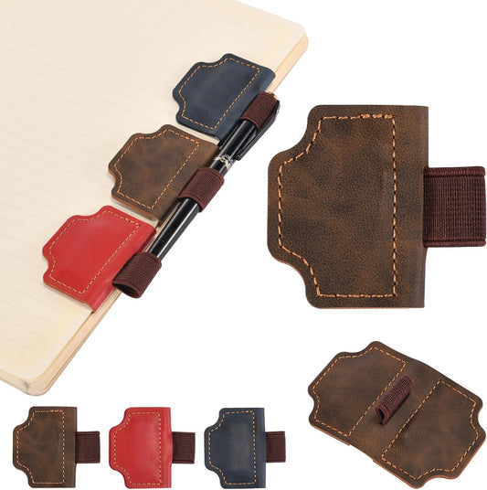 3PCS Magnetic Bookmarks with Pen Holder, Leather Pen Holder Bookmark for Readers，Best Gift for Book Lovers, Convenient Reading Accessories.
