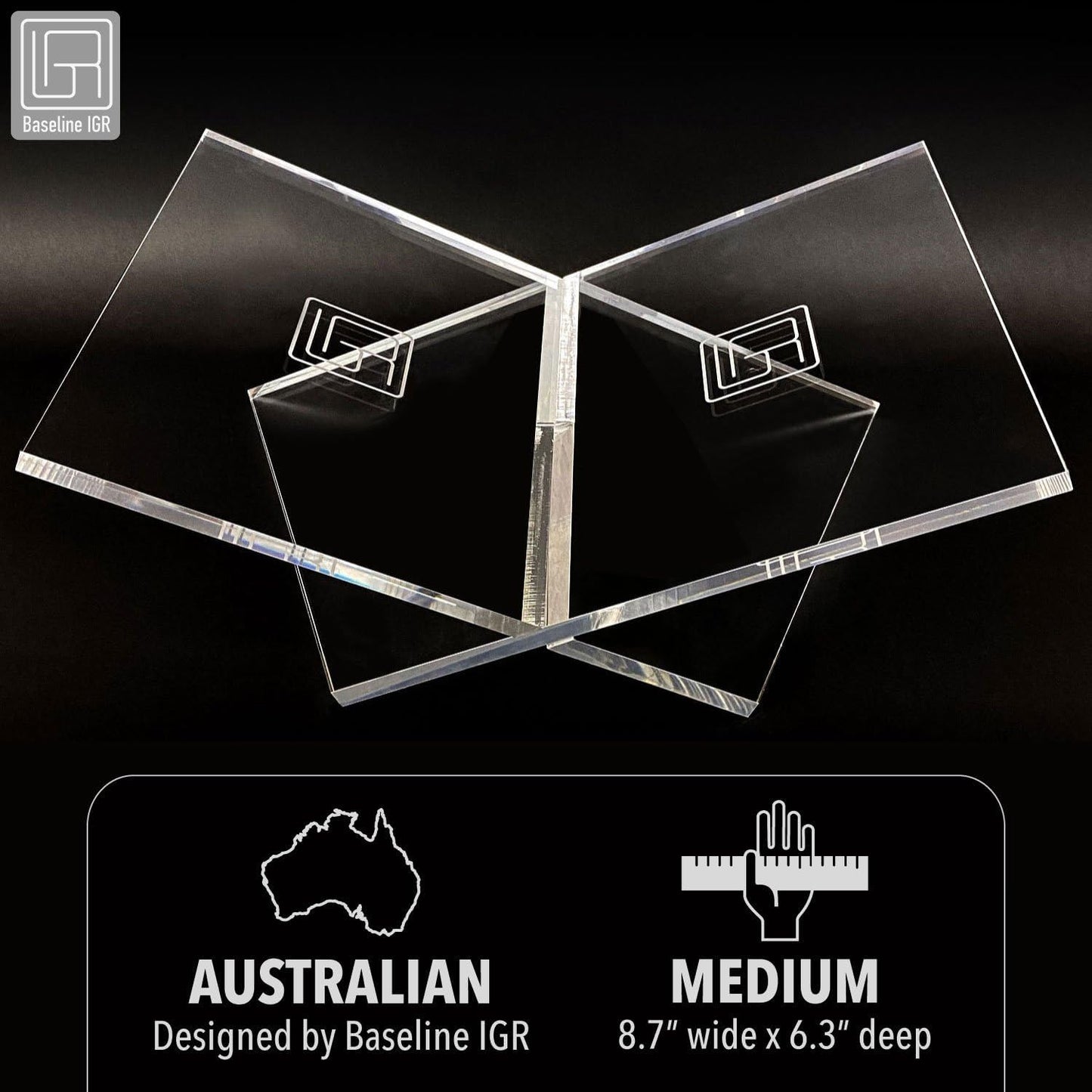 Medium Clear Acrylic Book Stand, 8.7” x 6.3” x 3.6”, Acrylic Book Holder, Open Bookstand for Display and Reading Cookbooks, Art Books, Bibles, Magazines - Home and Office