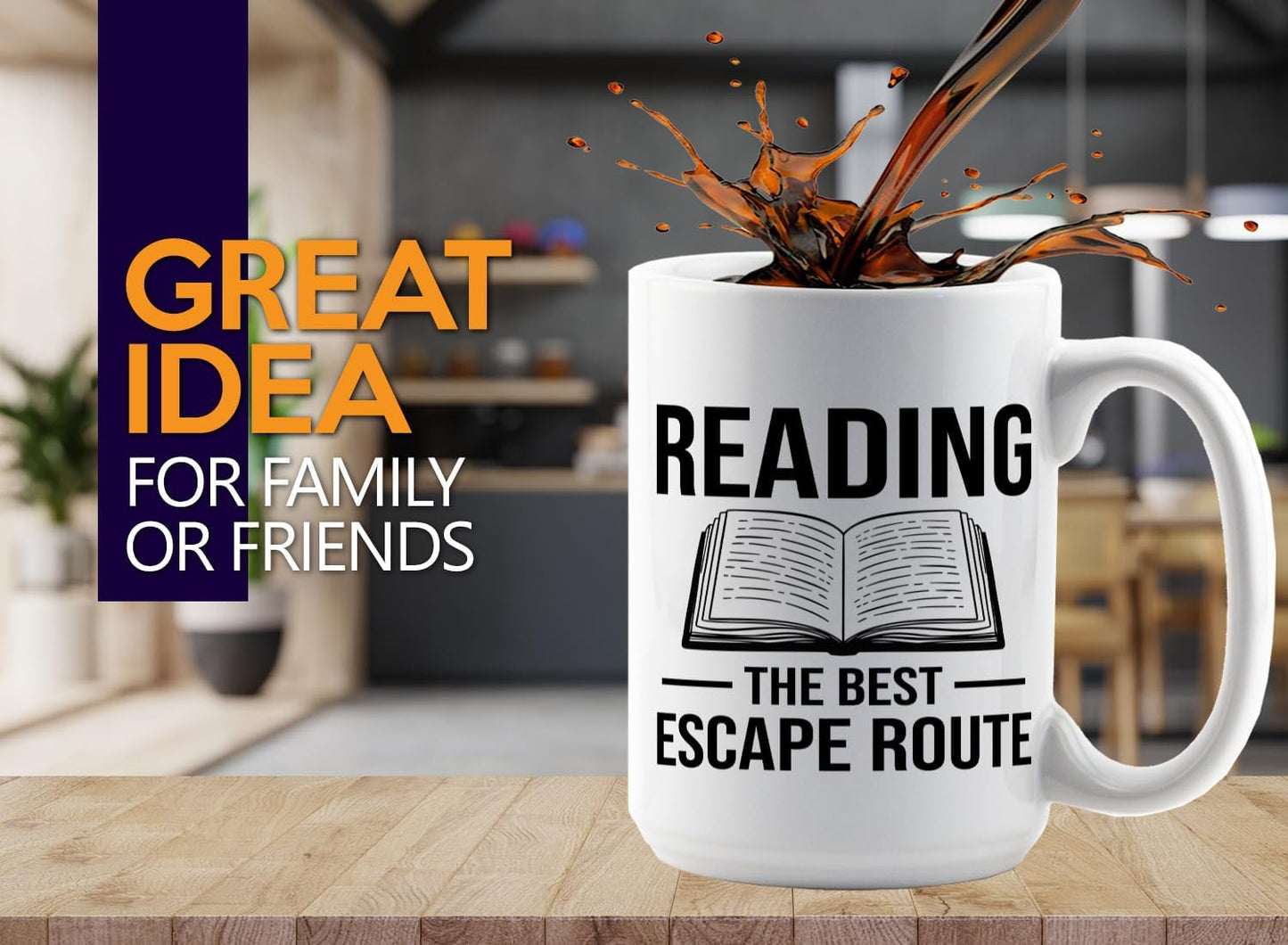 Book Lover Coffee Mug 15oz White -Reading The Best - Bookworm Literature Library Book Lover Reader Booked Editor Intellectual Studious