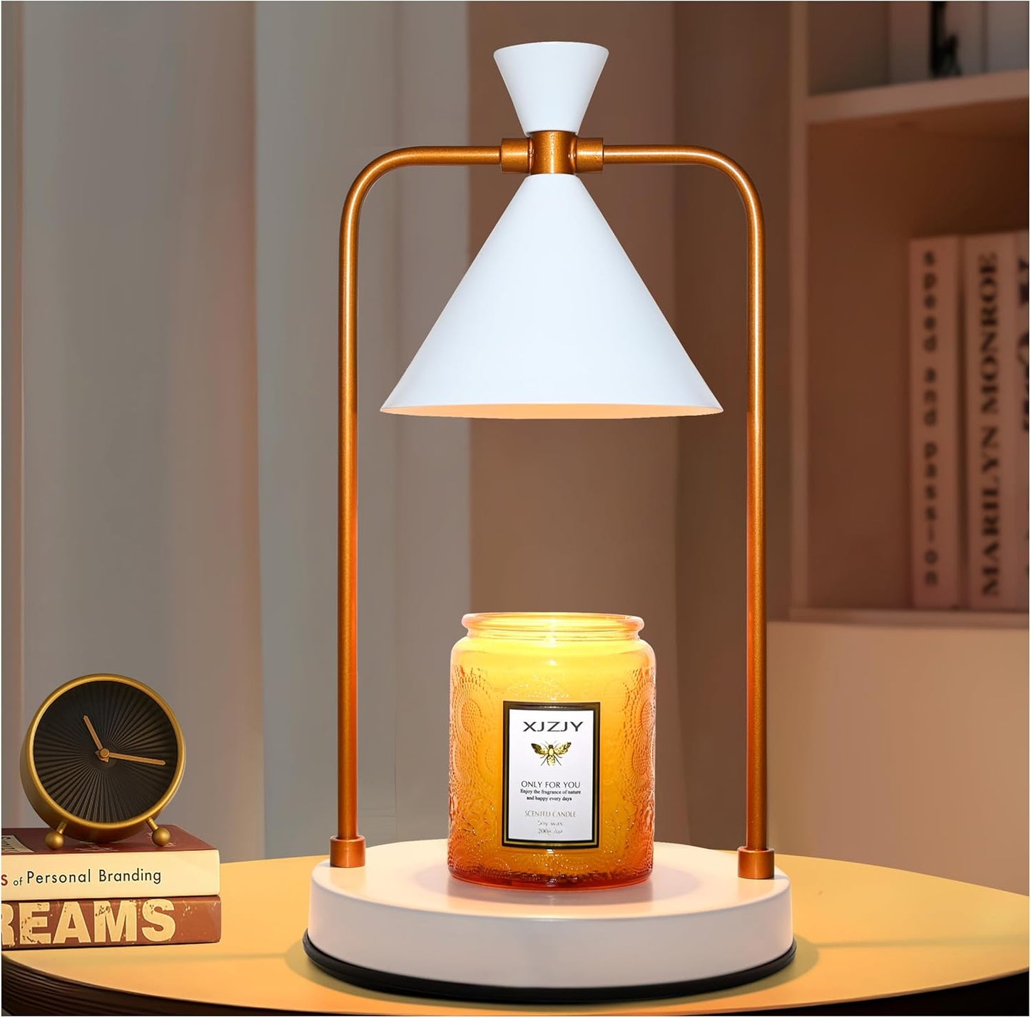 Candle Warmer Lamp with Timer Dimmer,Electric Candle Warmer, Candle Lamp with Large Base for Scented Jar Candles,Birthday Gifts for Mom Women,House Warming Gifts for New Home Bedroom Decor,White