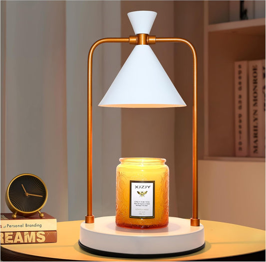 Candle Warmer Lamp with Timer Dimmer,Electric Candle Warmer, Candle Lamp with Large Base for Scented Jar Candles,Birthday Gifts for Mom Women,House Warming Gifts for New Home Bedroom Decor,White