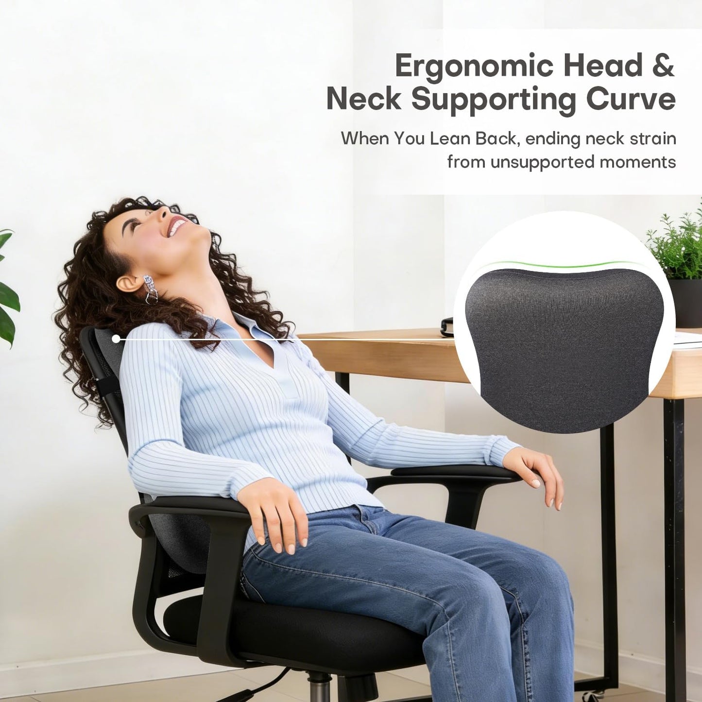 24'' Tall Back Support Pillow Fully Support Entire Back and Shoulder for Pain Relief and Comfort, Memory Foam Back Cushion for Back Rest, Ideal for Executive Office Chair, Computer & Gaming Chair