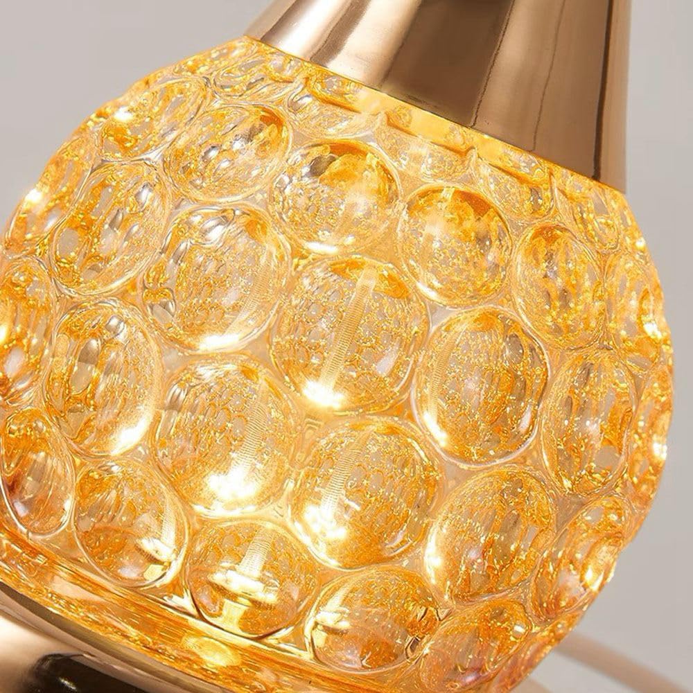 Bedroom Table Light Fabric Lampshade Tawny Glass body Study Room Desk Lamp Decorative House Table Lighting Fistures