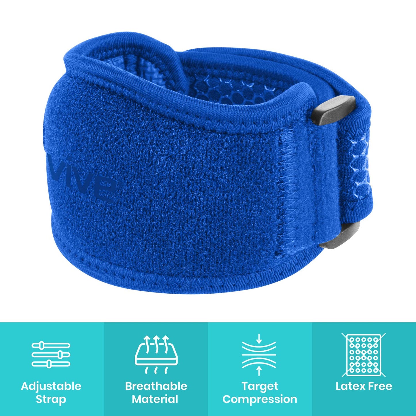 Vive Tennis Elbow Brace for Men & Women 2 Pack - Tendonitis Elbow Brace for Bursitis, Golfers Elbow, Medial Epicondylitis, Arthritis & Pain Relief - Arm Support Band, Adjustable Forearm Pain Relief