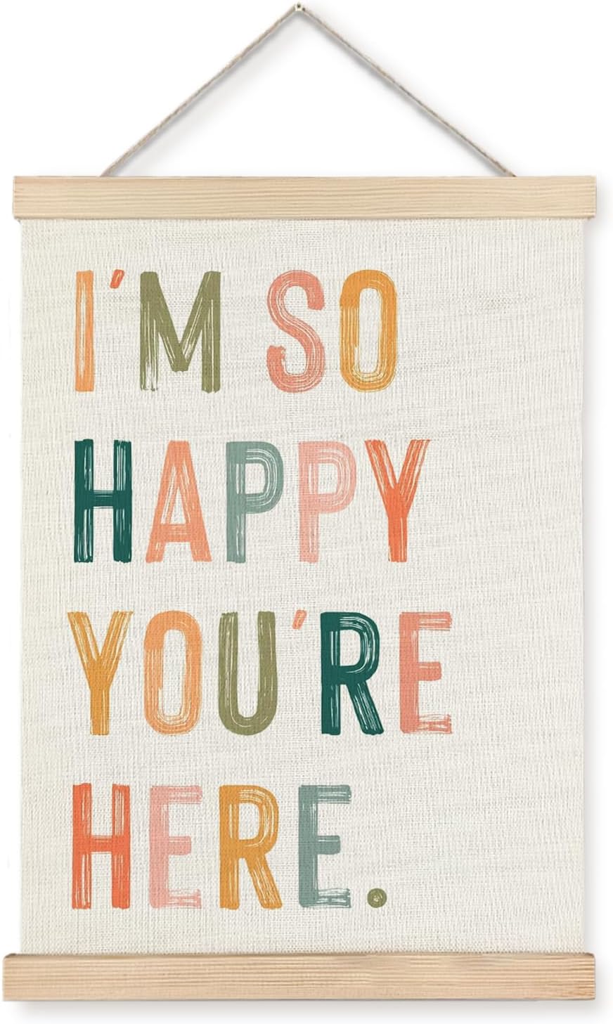 Supwhd Boho Classroom Decor, I'm so Happy You are Here Wall Art Poster, Inspirational Wall Decor, Boho Classroom Wall Art Poster for Classroom Playroom Kids Room Decor, 12x16 Inches