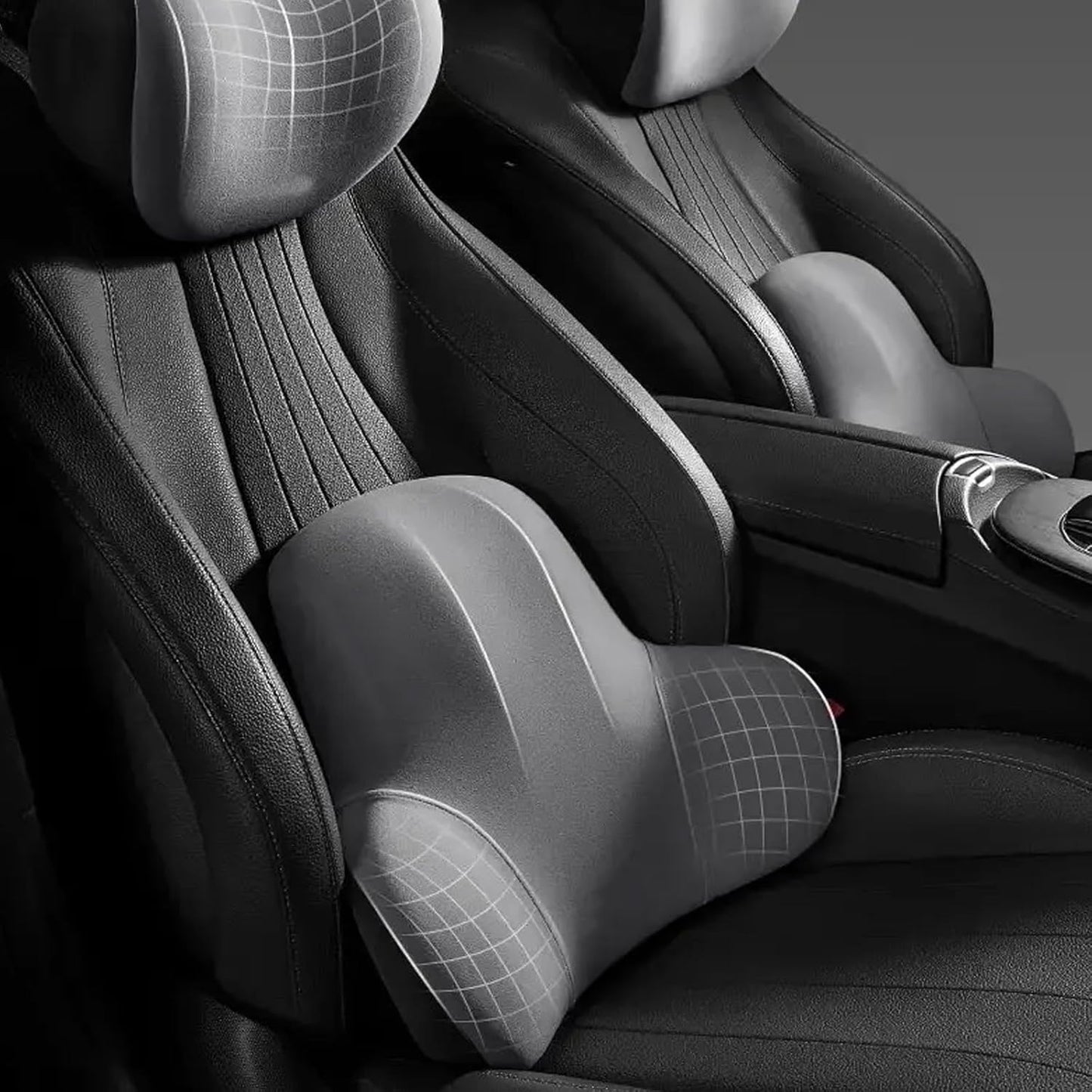Lumbar Pillow Memory Foam Headrest Cervical Neck Support Backrest Cushion Back Support for Vehicles Truck Car