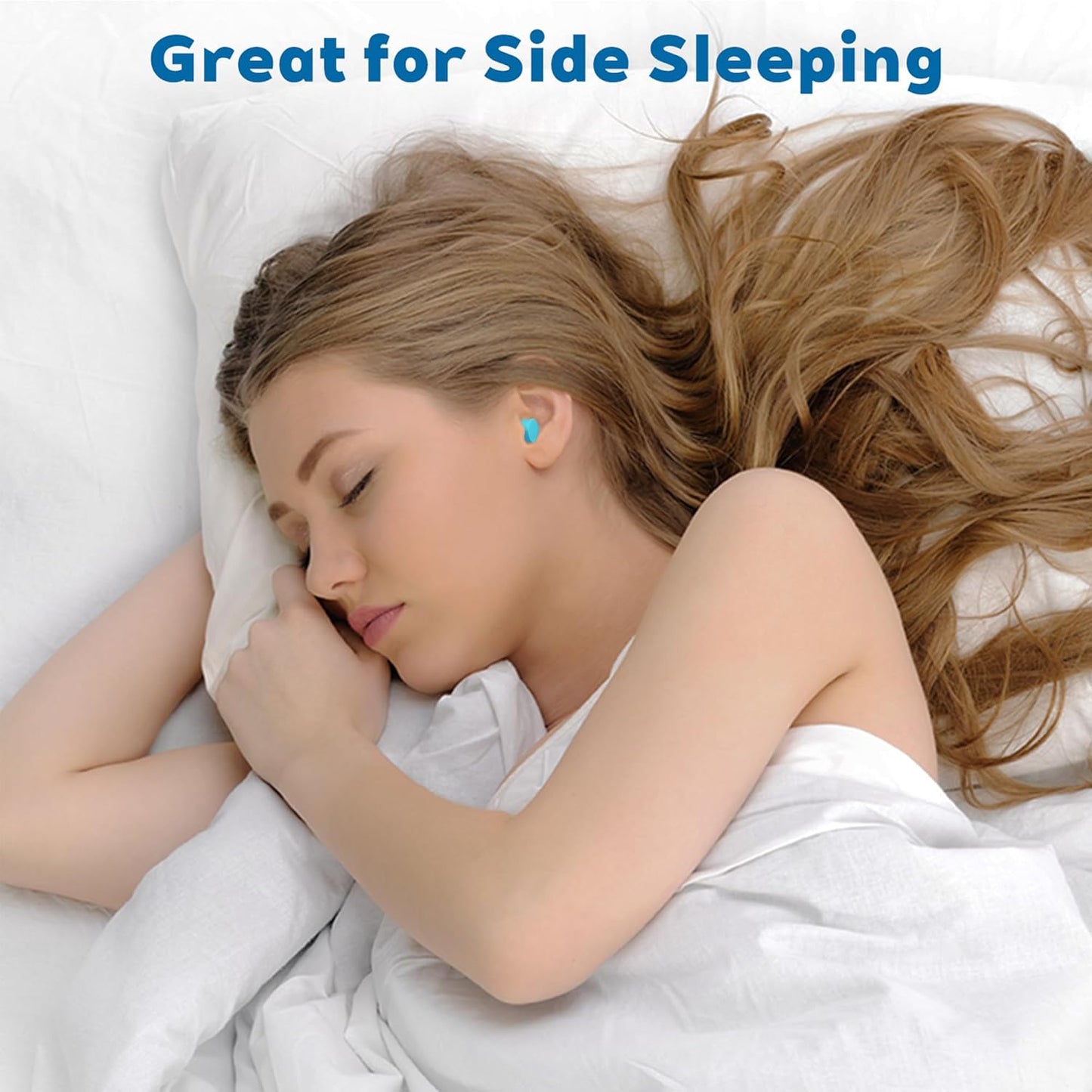 Ear Plugs for Sleeping Noise Cancelling - 42Pairs Foam Ear Plugs Noise Reduction, 40dB EarPlugs for Snoring, Traveling, Shooting, Sound Blocking Hearing Protection - Blue with 2 Travel Package