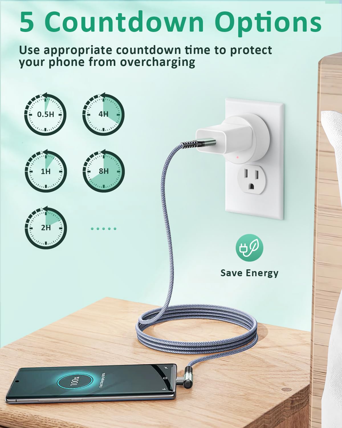 Remote Control Outlet Plug with Countdown Function, 15A/1500W, 500 Feet RF Range Wireless Light Switch, No Wiring Needed Remote Outlet for Small Electrical Appliance,3 Outlets & 1 Remote