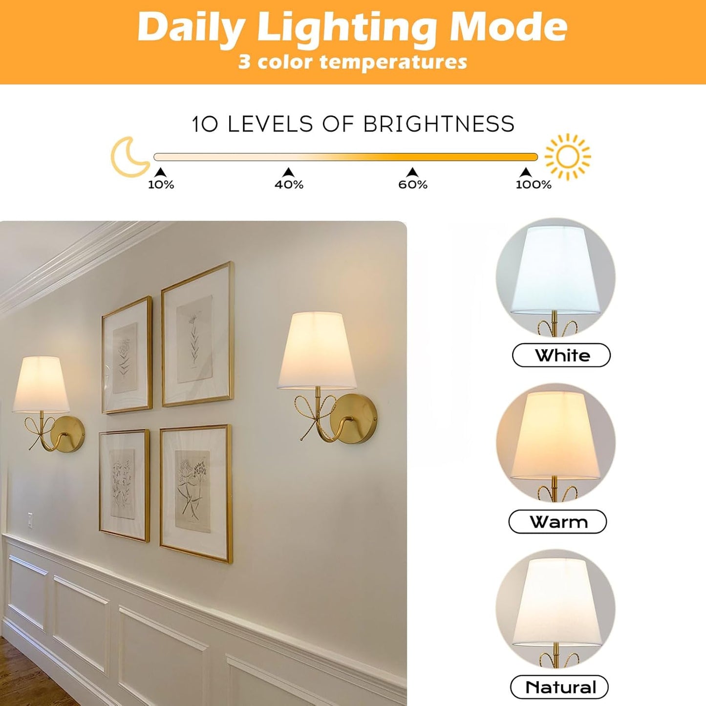 PASSICA DECOR Bow Wireless Battery Operated Wall Sconce Set of 2, Rechargeable Dimmable LED Lights with 15 Colors, Timer, Remote Control,Bow Lamp for Girls Rooms,Bedroom Living Room