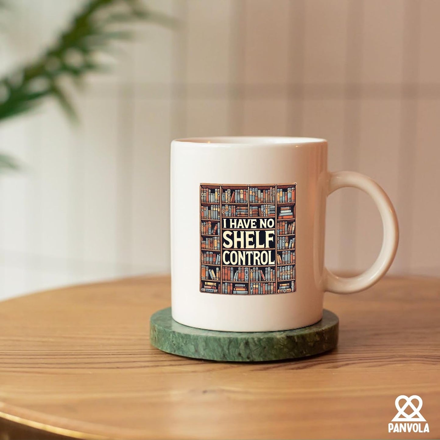 Panvola I Have No Shelf Control Book Lover Gifts Reader Librarian Reading Library Science Student Novelty Drinkware Ceramic Mug 11oz White