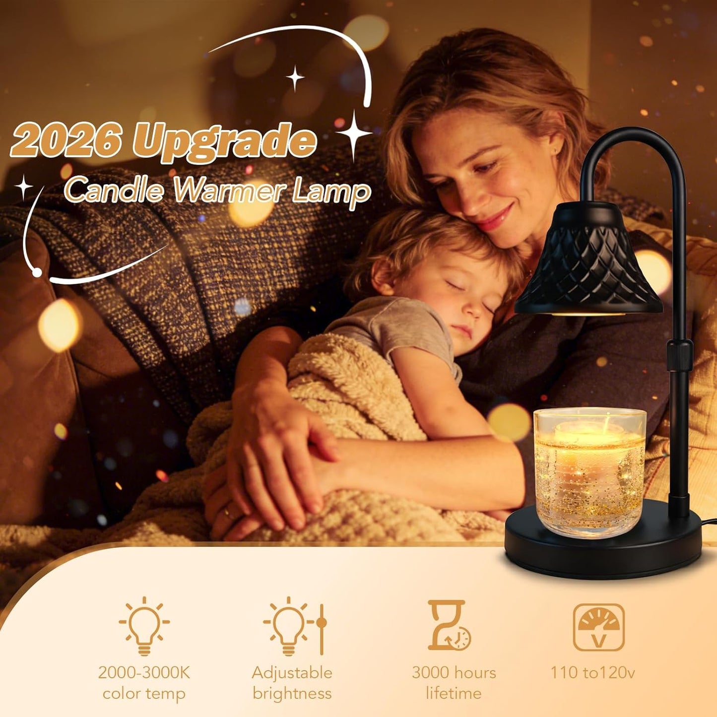 Adjustable Candle Warmer Lamp with Timer: Birthday Gifts for Women fits All Candle Jar Home Decor - Wax Warmer for Scented Wax Gifts for Women