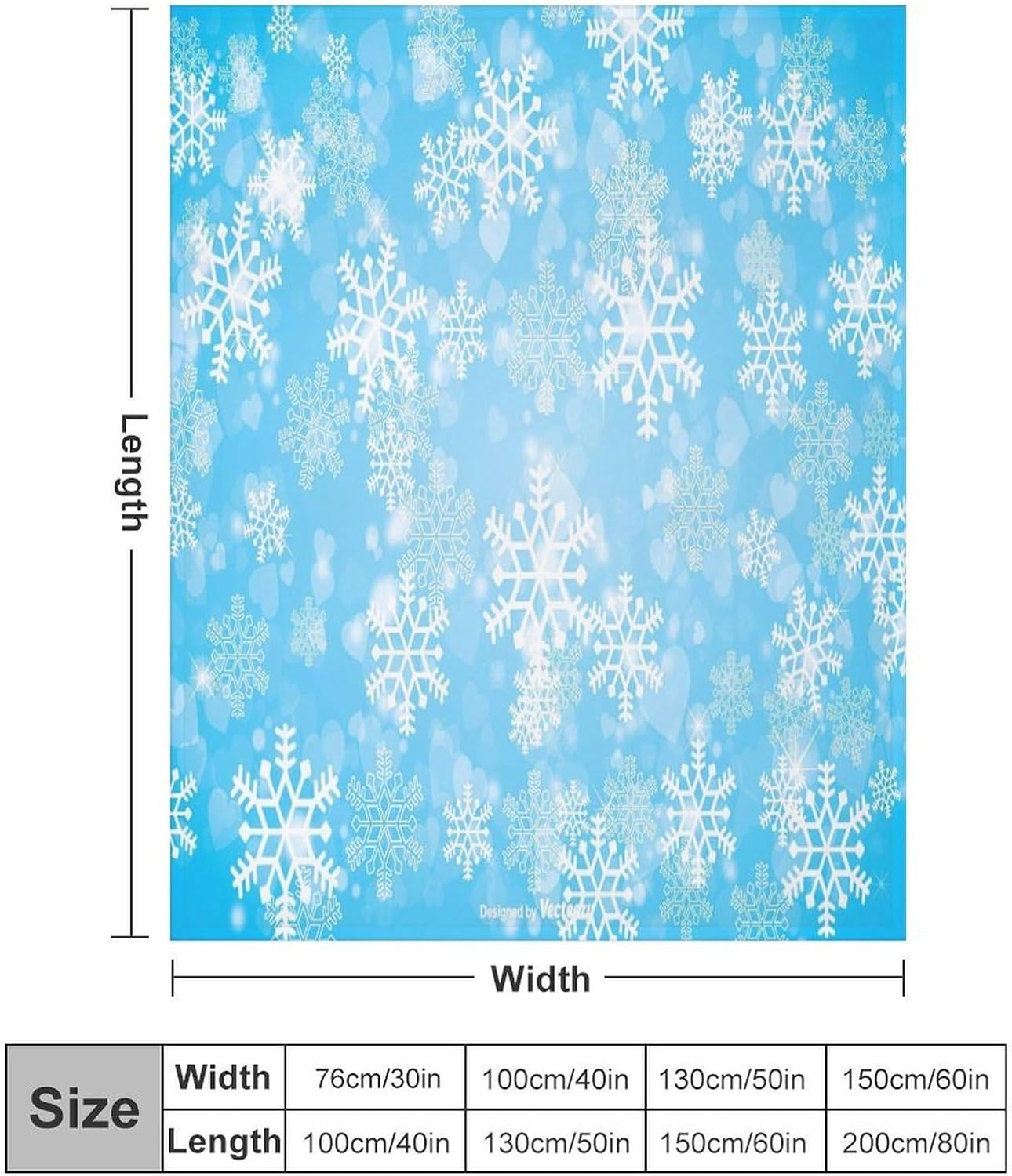 Winter Snowflake Throw Blanket for Couch Super Soft Warm Lightweight Throw Blankets Cozy Flannel Bed Blanket Cute Decorative Blankets for All Seasons Home Decor Gift 50"*60"（130 * 150cm）