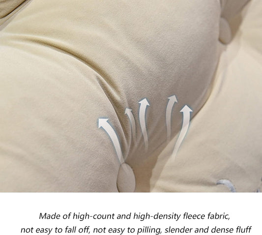 Bed Rest Pillow - 47.25" Headboard Backrest Support for Reading & Relaxing, Soft Positioning Cushion - Ideal for Bed, Couch, and Home Use (I 39.37IN/100CM)