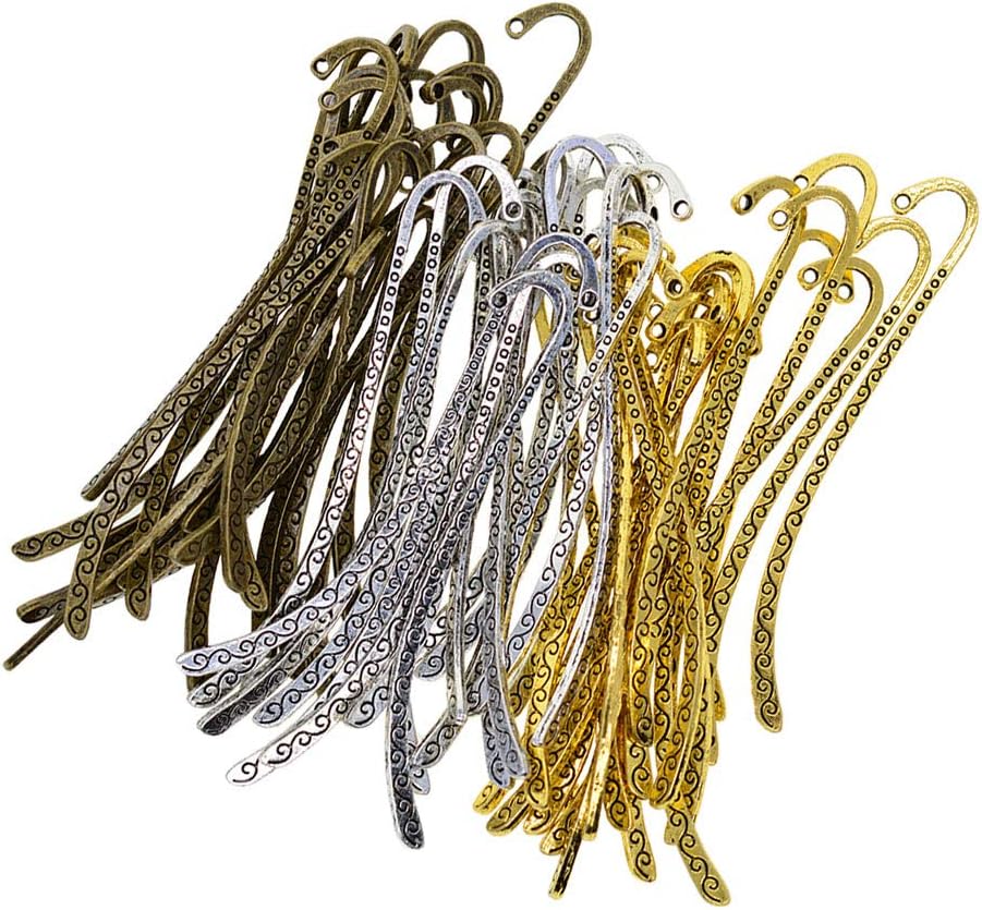 60pcs Retro Metal Bookmark Beading Vintage Bookmark Student Gifts